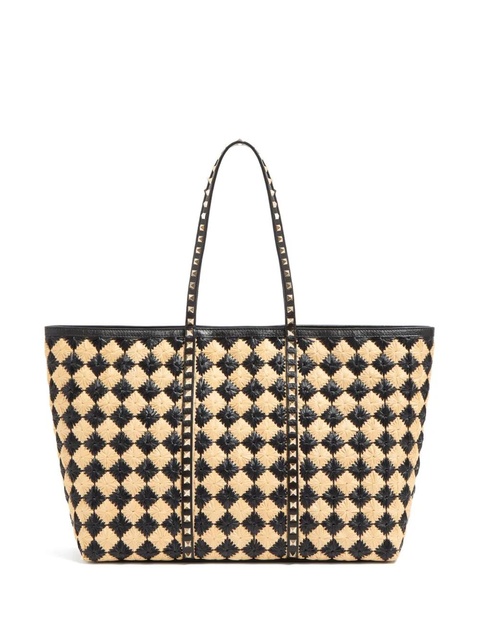 Valentino Garavani Rockstud embroidered tote bag - Neutrals - zdjęcie produktu nr 2