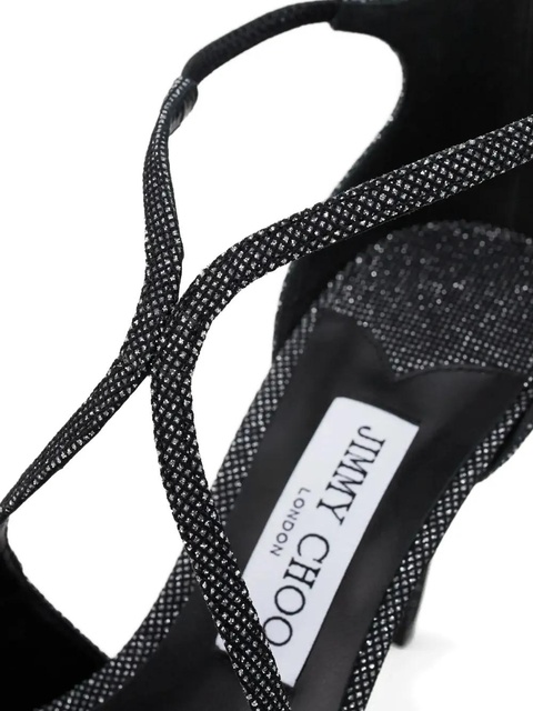 Jimmy Choo 95mm Azia crystal-embellished sandals - Black - zdjęcie produktu nr 2