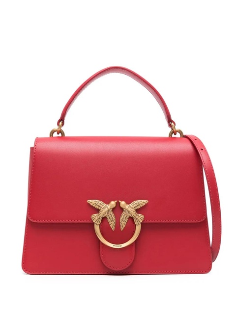PINKO Love Birds leather tote bag - Red - zdjęcie produktu nr 1