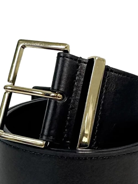 The Frankie Shop Evro square-buckle leather belt - Black - zdjęcie produktu nr 2