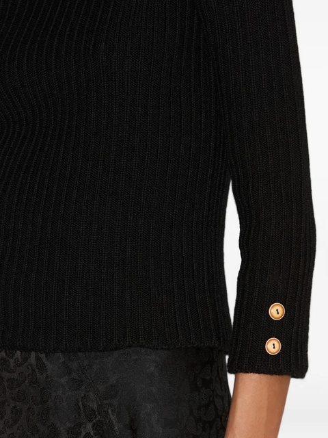 ISABEL MARANT ribbed button-detail sweater - Black - zdjęcie produktu nr 2