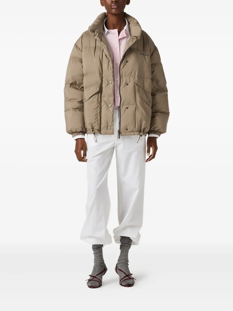 Miu Miu ring-collar padded jacket - Neutrals - zdjęcie produktu nr 2