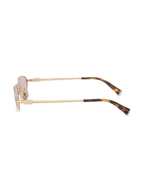 Miu Miu Eyewear oval-frame sunglasses - Gold - zdjęcie produktu nr 2