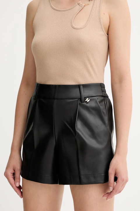 Silvian Heach szorty DOGIO damskie kolor czarny gładkie high waist GPA25075SH - zdjęcie produktu nr 1