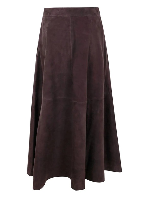 Róhe A-line suede midi skirt - Brown - zdjęcie produktu nr 1