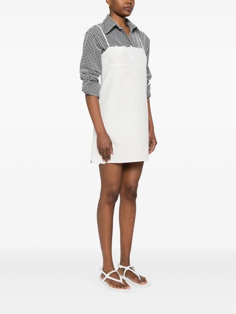 Miu Miu linen-blend dress - White - zdjęcie produktu nr 2