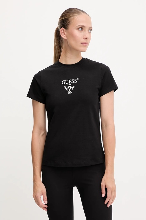 Guess t-shirt COLETTE damski kolor czarny V4YI21 KCDH1 - zdjęcie produktu nr 1