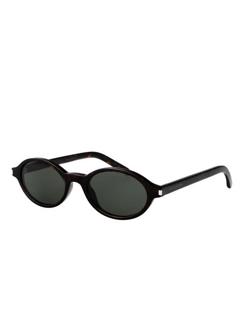 Saint Laurent Eyewear oval-frame sunglasses - Black - zdjęcie produktu nr 2