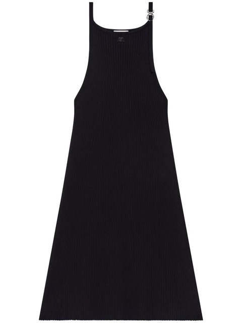 Courrèges buckle-detail ribbed dress - Black - zdjęcie produktu nr 1