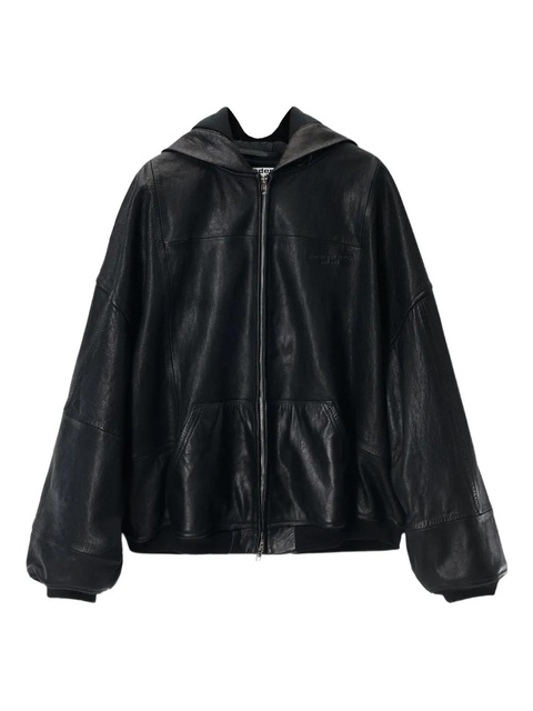 Alexander Wang MINI SKIRT WITH KNIT LOGO PATCH - Black - zdjęcie produktu nr 1