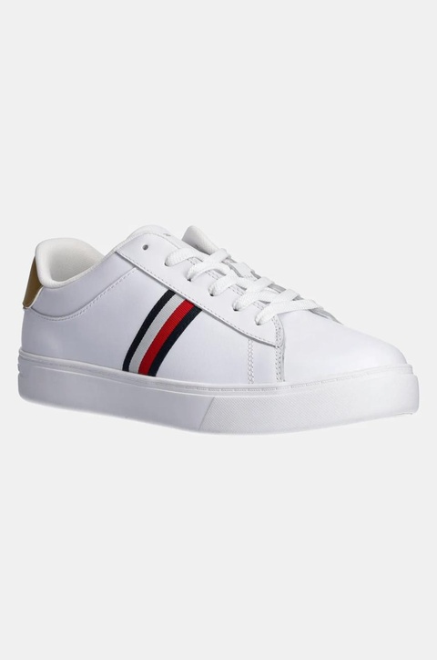 Tommy Hilfiger sneakersy skórzane ESSENTIAL COURT SNEAKER STRPS kolor biały FW0FW08321 - zdjęcie produktu nr 1