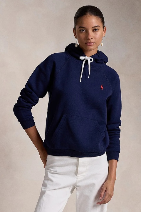 Polo Ralph Lauren bluza damska kolor granatowy z kapturem gładka 211943007 - zdjęcie produktu nr 1