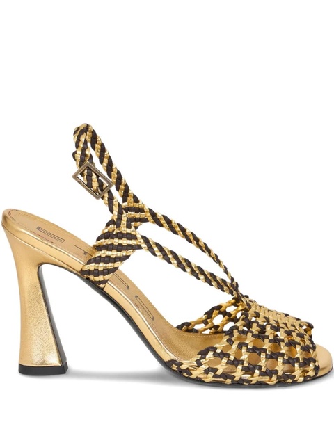ETRO 90mm woven sandals - Gold - zdjęcie produktu nr 1