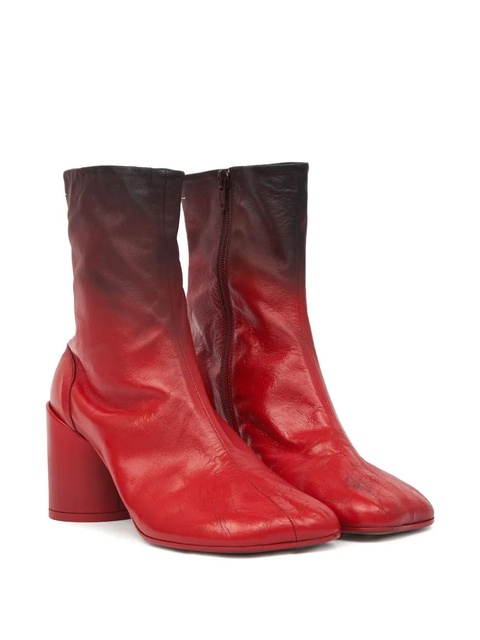 MM6 Maison Margiela leather ankle boots - Red - zdjęcie produktu nr 1