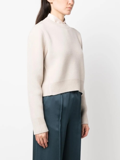Lanvin crew-neck cropped jumper - Neutrals - zdjęcie produktu nr 2
