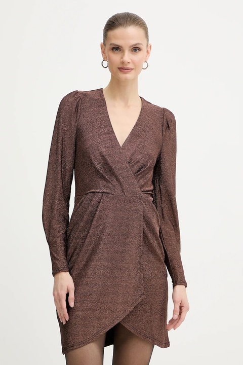 Morgan sukienka kolor brązowy mini dopasowana RNINO - zdjęcie produktu nr 1