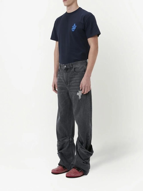 JW Anderson distressed Bucket jeans - Grey - zdjęcie produktu nr 2
