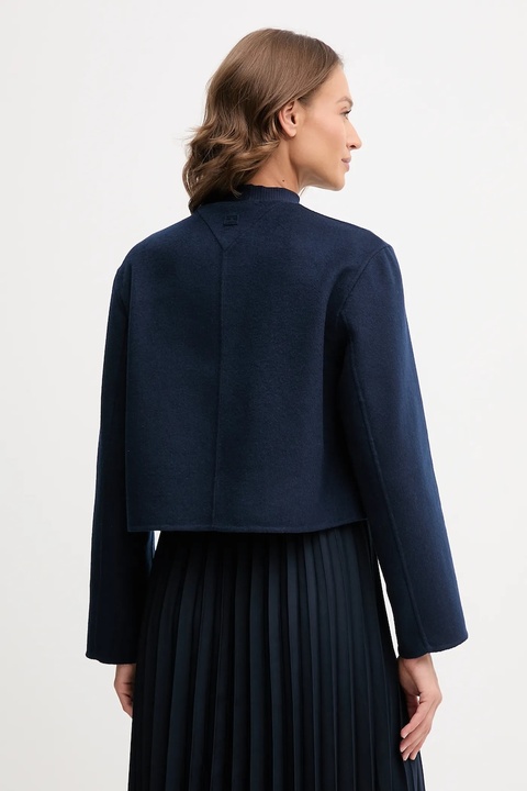 Tommy Hilfiger kurtka z wełną kolor granatowy WW0WW47446 - zdjęcie produktu nr 2