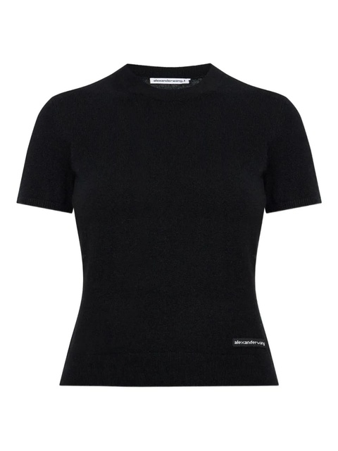Alexander Wang logo crew-neck T-shirt - Black - zdjęcie produktu nr 1