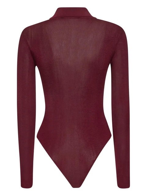 Self-Portrait cotton bodysuit - Red - zdjęcie produktu nr 2