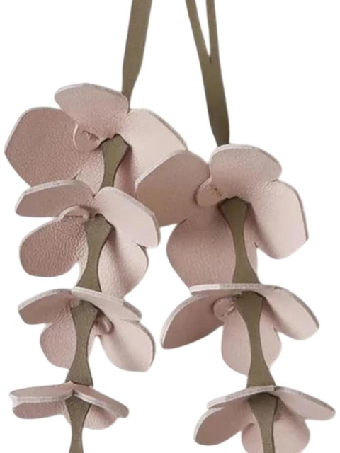 Mulberry flower-embellished leather keyring - Pink - zdjęcie produktu nr 2