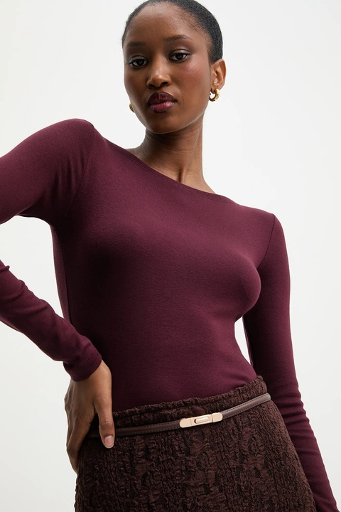 Answear.LAB pasek skórzany damski kolor brązowy - zdjęcie produktu nr 1