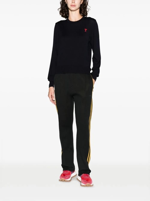 AMI Paris crew-neck merino wool jumper - Blue - zdjęcie produktu nr 2