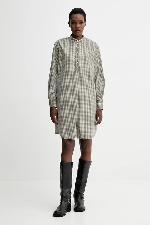 Marc O'Polo sukienka bawełniana kolor zielony mini oversize 5000007196 - zdjęcie produktu nr 2