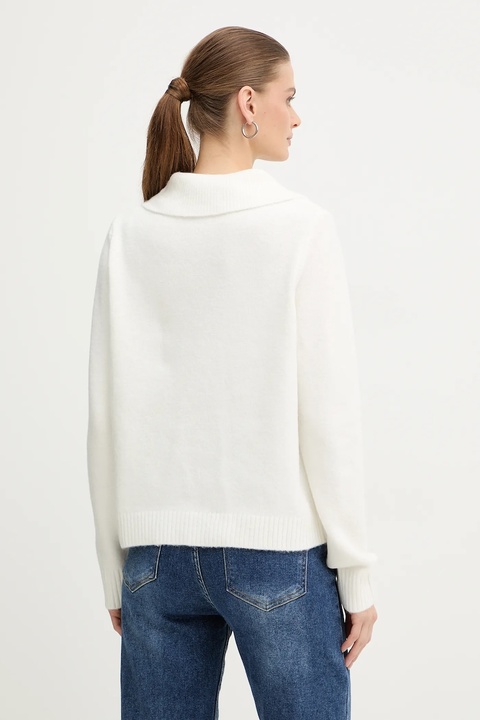 Morgan sweter z domieszką wełny damski kolor beżowy MISTRAL - zdjęcie produktu nr 2