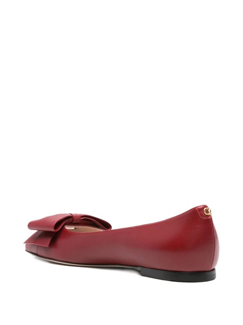 Valentino Garavani bow-details ballet flats - Red - zdjęcie produktu nr 2