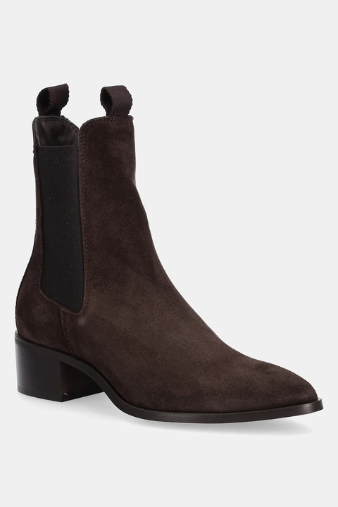 Gant sztyblety zamszowe St Broomly damskie kolor brązowy na płaskim obcasie 31553093 - zdjęcie produktu nr 1