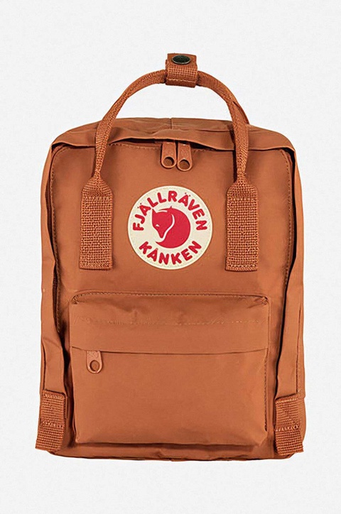 Fjallraven plecak Kanken Mini kolor pomarańczowy mały z aplikacją F23561.243-243 - zdjęcie produktu nr 1