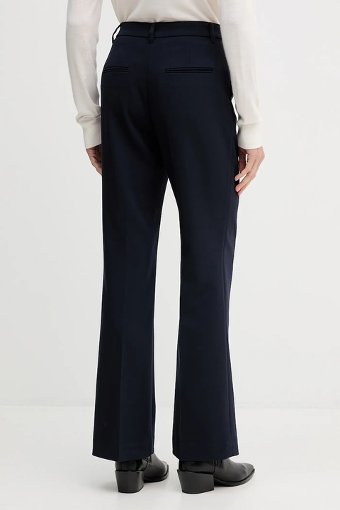 Gant spodnie damskie kolor granatowy proste high waist 4150334 - zdjęcie produktu nr 2