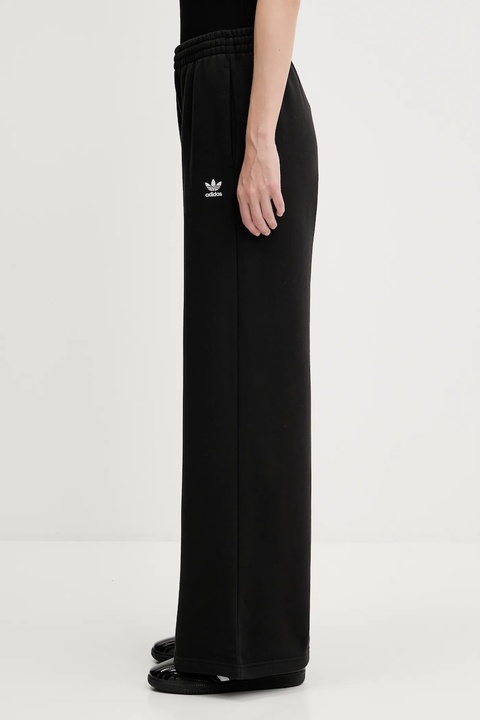 adidas Originals spodnie dresowe Essentials Wide Leg Fleece damskie kolor czarny gładkie JX5251 - zdjęcie produktu nr 2