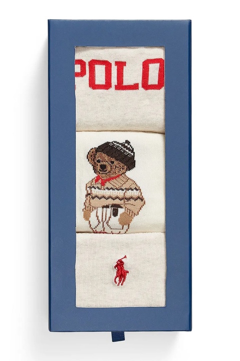Polo Ralph Lauren skarpetki 3-pack kolor beżowy 455982964 - zdjęcie produktu nr 2
