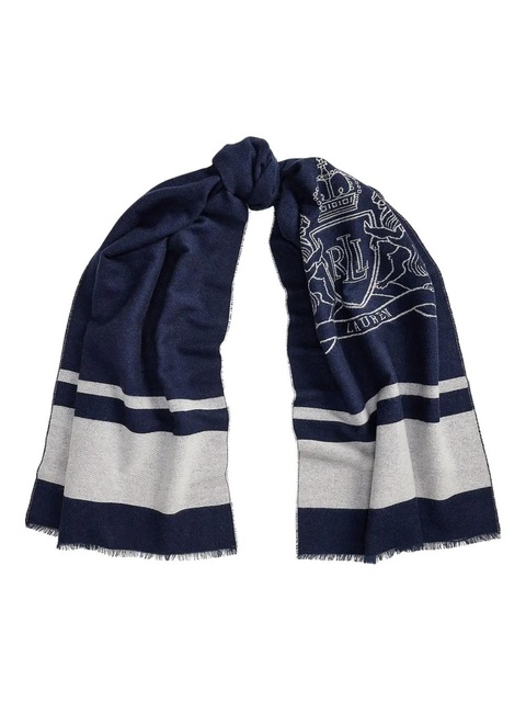 Lauren Ralph Lauren logo striped scarf - Blue - zdjęcie produktu nr 2