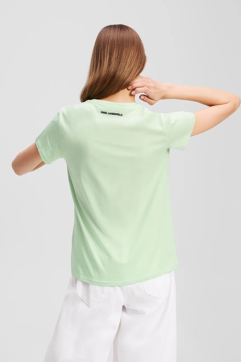 Karl Lagerfeld t-shirt bawełniany damski kolor zielony A1W17131 - zdjęcie produktu nr 1