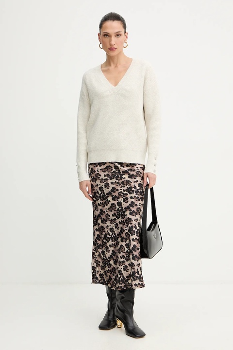 Morgan sweter z domieszką wełny damski kolor beżowy lekki MSTAR - zdjęcie produktu nr 2