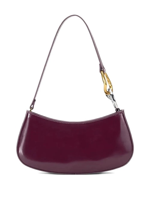 STAUD Ollie curved-handle leather shoulder bag - Purple - zdjęcie produktu nr 2