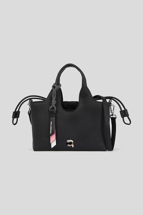 Karl Lagerfeld torebka IKON GRAINY kolor czarny A3W30098 - zdjęcie produktu nr 1