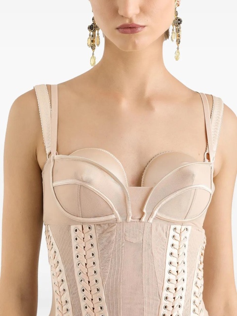 Dolce & Gabbana bustier midi dress - Neutrals - zdjęcie produktu nr 2