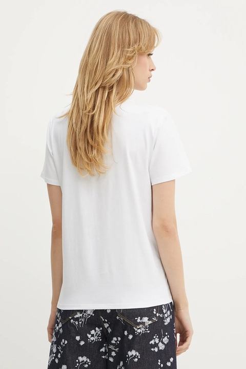 Karl Lagerfeld t-shirt bawełniany damski kolor biały A3W17102 - zdjęcie produktu nr 2
