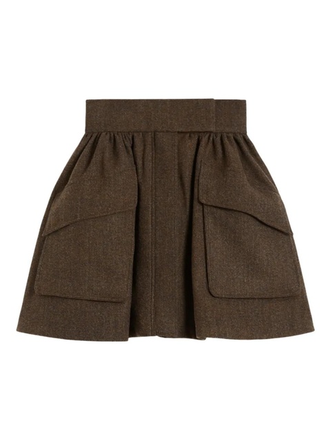 Max Mara Bernini1234 flap-pocket skirt - Brown - zdjęcie produktu nr 2