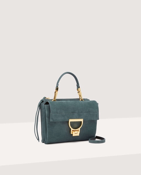 COCCINELLE - Szara torba z zamszu Arlettis Mini - zdjęcie produktu nr 1