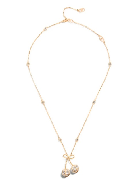 Valentino Garavani Cherryfic crystal-embellished necklace - Gold - zdjęcie produktu nr 1