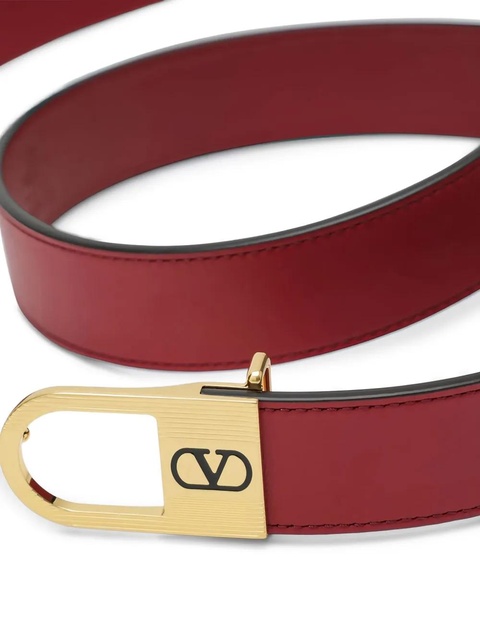 Valentino Garavani logo-buckle belt - Red - zdjęcie produktu nr 1