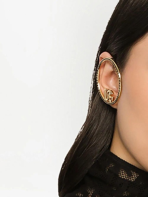 Dolce & Gabbana DG-logo rhinestone-embellished ear cuffs - Gold - zdjęcie produktu nr 2