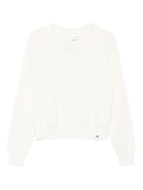 Victoria Beckham V-neck sweater - White - zdjęcie produktu nr 1