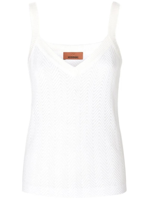 Missoni zigzag-woven tank top - White - zdjęcie produktu nr 1