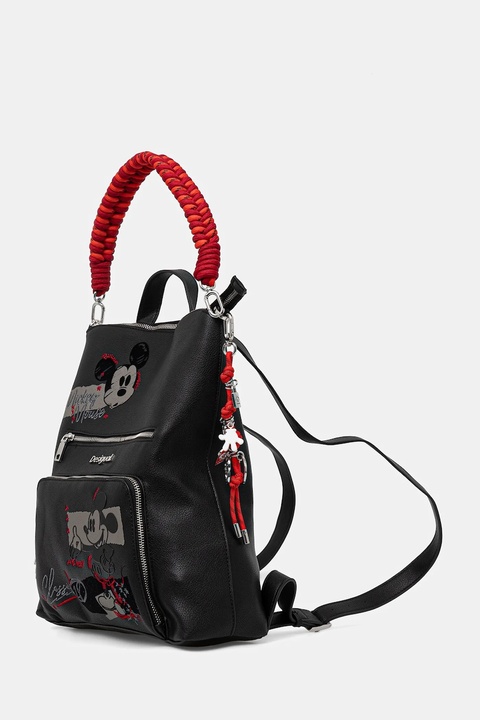 Desigual plecak MICKEY ROCK PRETORIA damski kolor czarny mały z aplikacją 25WAKP01 - zdjęcie produktu nr 2